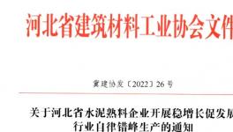 河北全省水泥熟料企業8月25日起停窯20天！